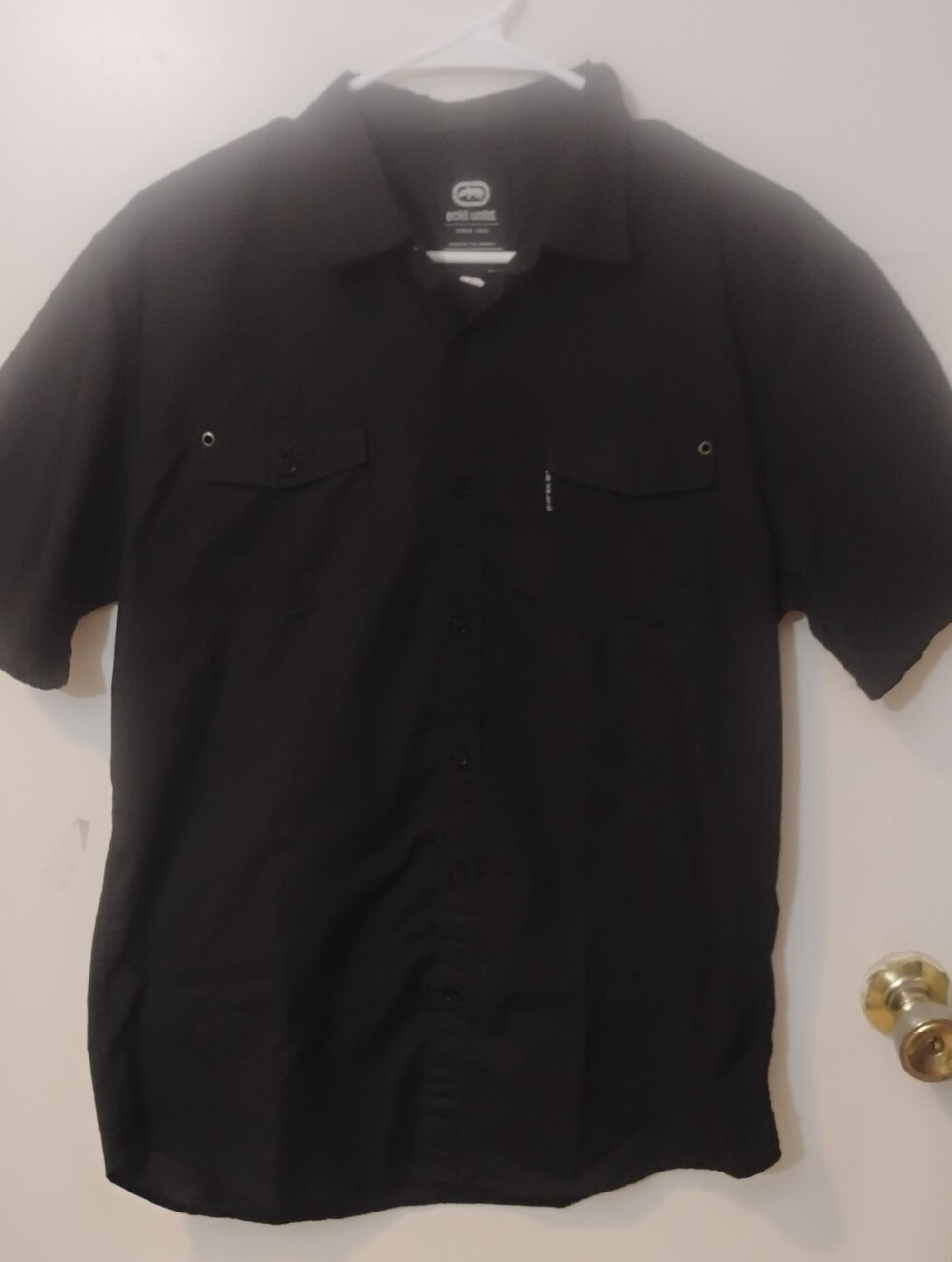Ecko Unlimited Black Short-Sleeve Button-Down Shirt